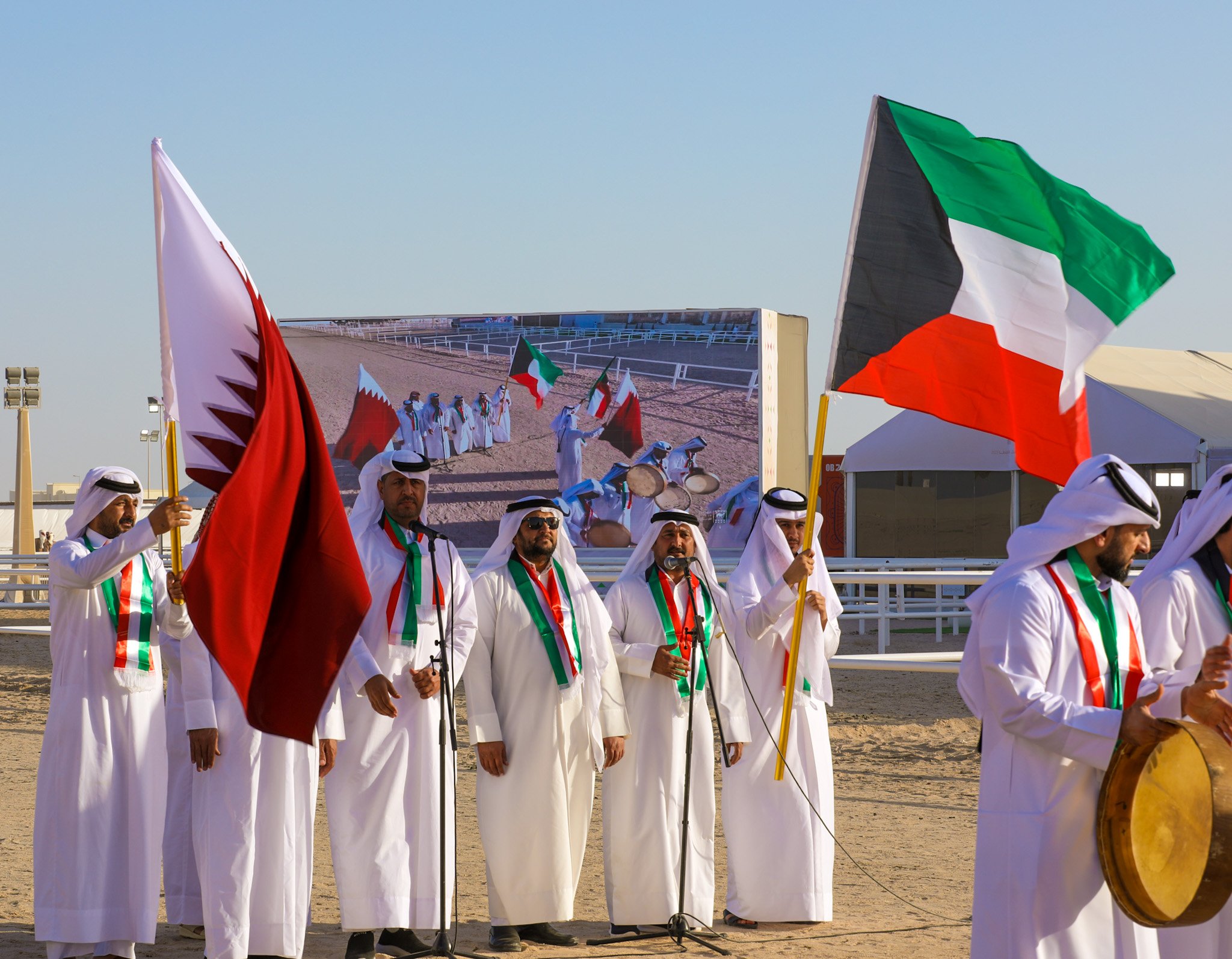نادي قطر لمزاين الإبل يحتفي باليوم الوطني لدولة الكويت في "لبصير"